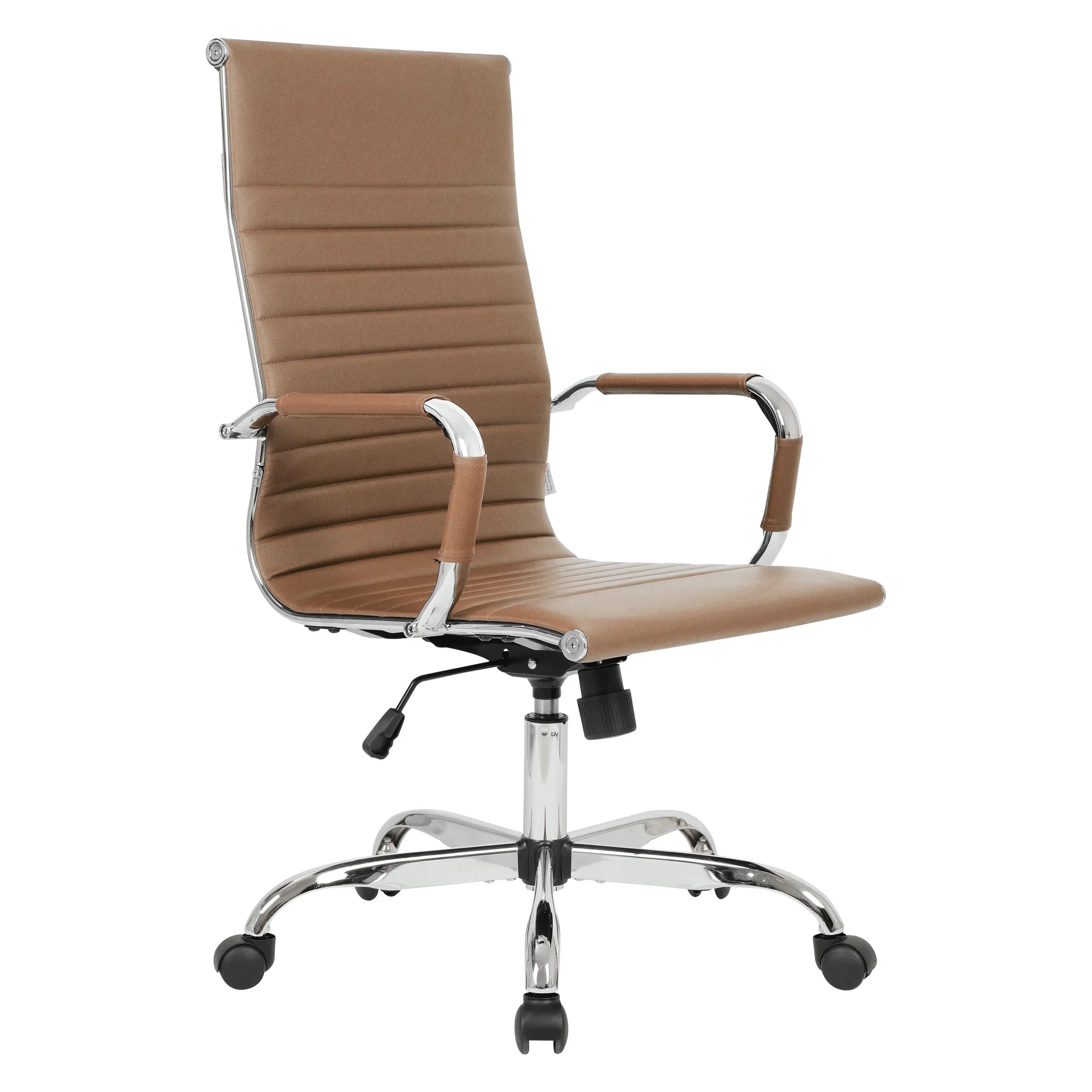 Harris Leather High-Back Adjustable Office Conference Chair with Armrests - Elax Furniture